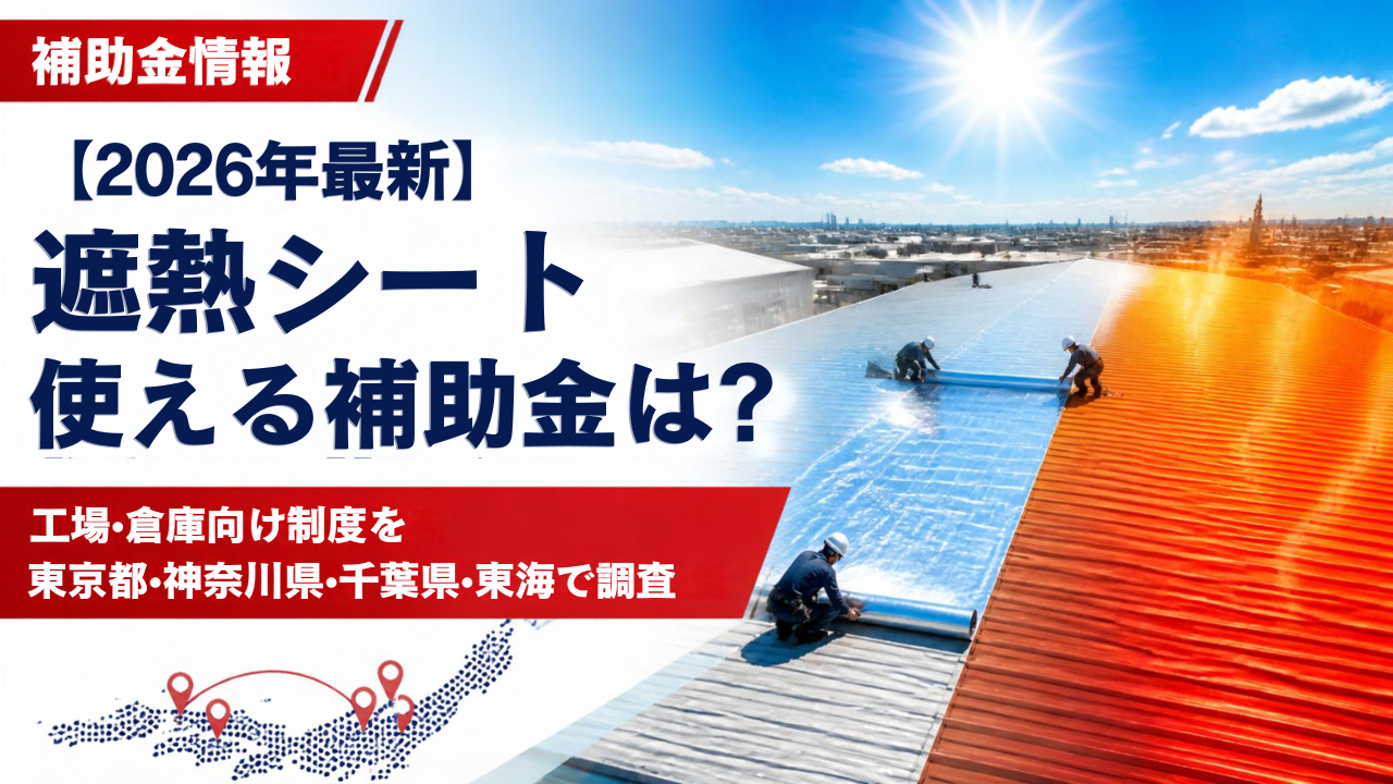 【2026年最新】遮熱シートに使える補助金は？工場・倉庫向け制度を東京都・神奈川県・千葉県・静岡で調査